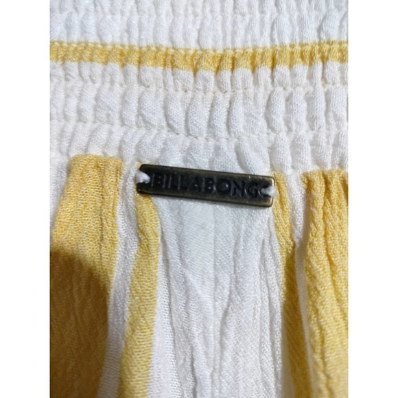 Billabong All Lined Up crop pants from The Buckle yellow white woman size Large - Picture 8 of 11